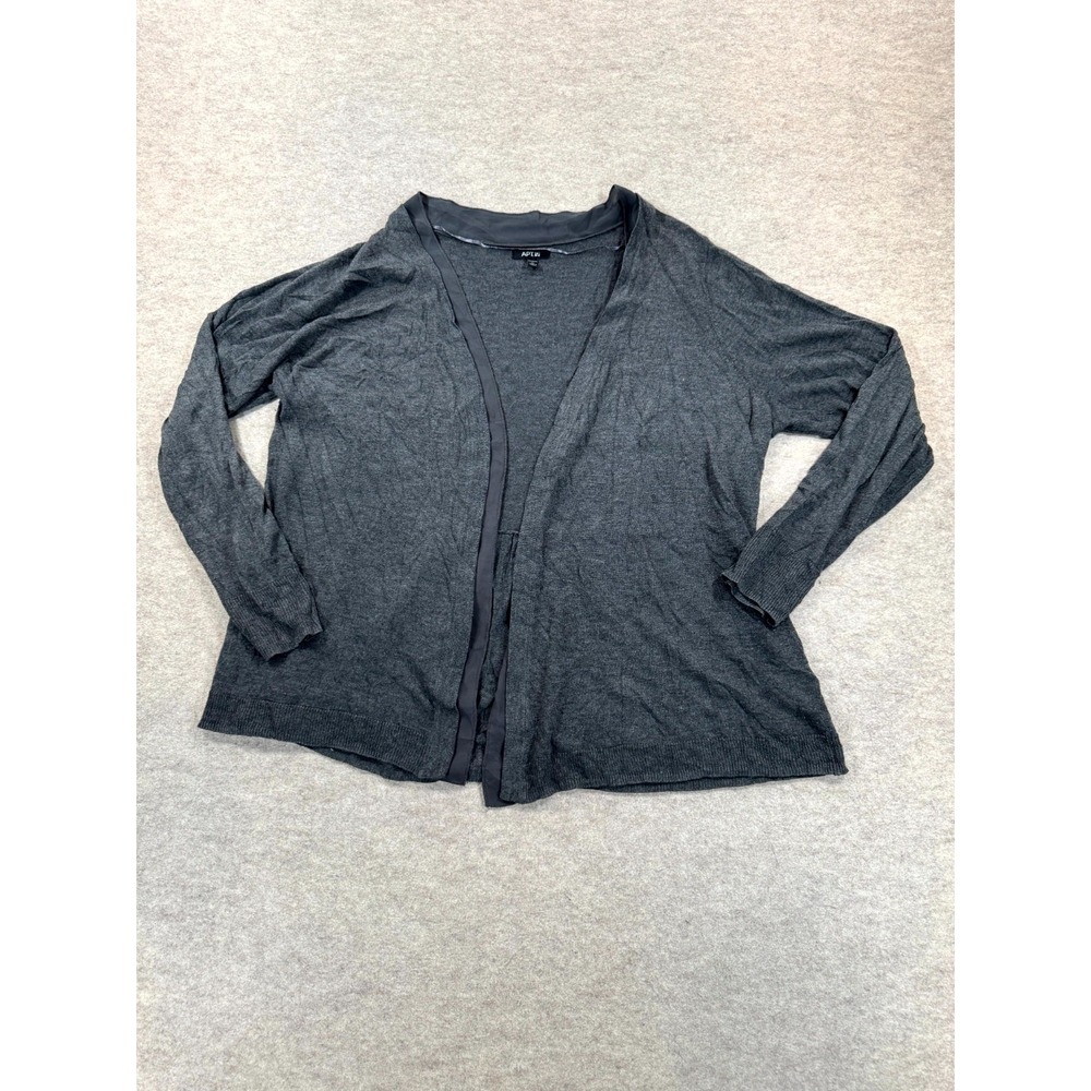 Apt. 9 Cardigan Sweater Womens 1X Black Knitted Long Sleeve Winter Open Front